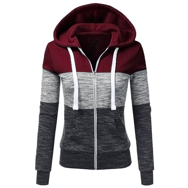 Fashion Women Zip Up Hoodies Sweatshirt Hooded Patchwork Style Long Sleeve Spring Autumn Winter Coat Tops 2018
Fashion Women Zip Up Hoodies Sweatshirt Hooded Patchwork Style Long Sleeve Spring Autumn Winter Coat Tops 2018