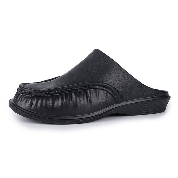 genuine cow leather slippers couple indoor non-slip men women home fashion casual single shoes pvc soft soles spring summer, Black
genuine cow leather slippers couple indoor non-slip men women home fashion casual single shoes pvc soft soles spring summer, Black
