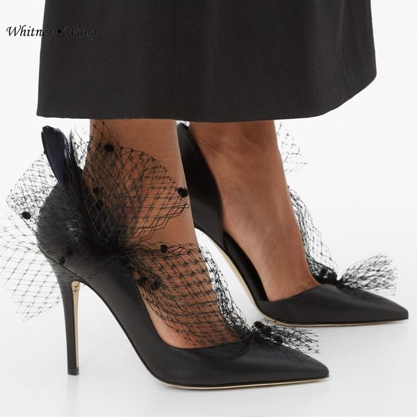 whitney wang high heels 2020 spring fashion style feathers mesh eyes patchwork pumps party shoes women, Black
whitney wang high heels 2020 spring fashion style feathers mesh eyes patchwork pumps party shoes women, Black