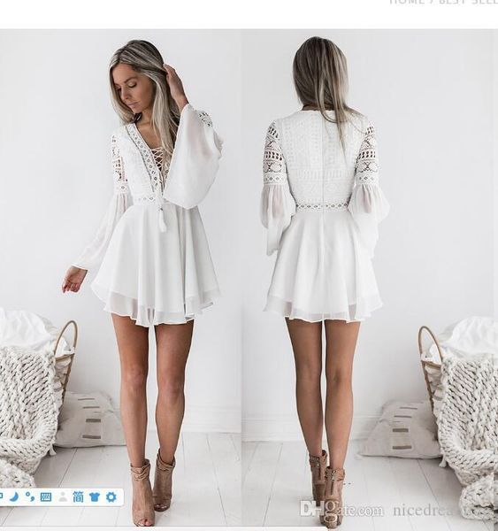 2020 new lady mini dress women fashion spring solid white mini lace casual clothes v-neck long sleeve dresses, Black;gray
2020 new lady mini dress women fashion spring solid white mini lace casual clothes v-neck long sleeve dresses, Black;gray