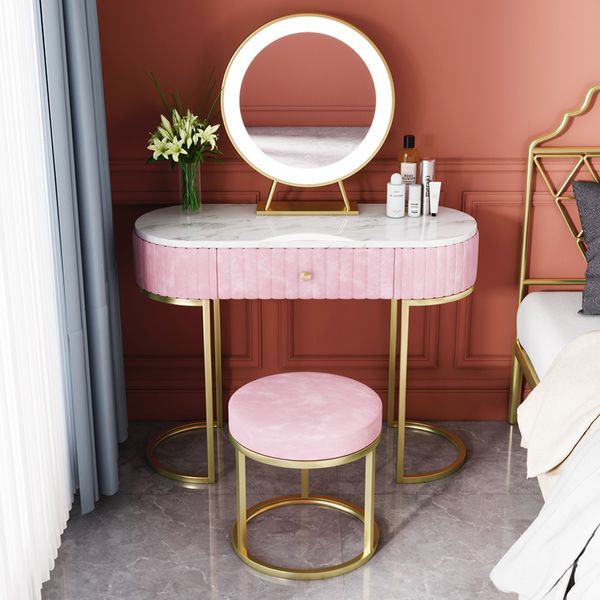 Nordic Marble Dressing Table Bedroom Modern Minimalist Dressing Table Female European Small Apartment Dressing Table New