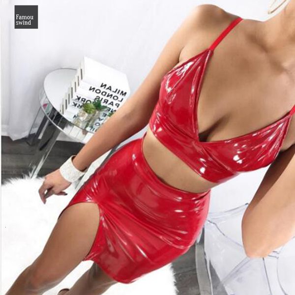 pu leather двухкусочного set crop top спагетти ремень и мини-юбка на молнии 2 piece set женщины летнего split эпикировка, White
pu leather двухкусочного set crop top спагетти ремень и мини-юбка на молнии 2 piece set женщины летнего split эпикировка, White