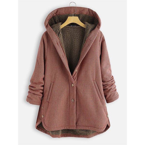 winter plaid coat women's european and american button solid color hooded warm jacket cotton coat, Black
winter plaid coat women's european and american button solid color hooded warm jacket cotton coat, Black