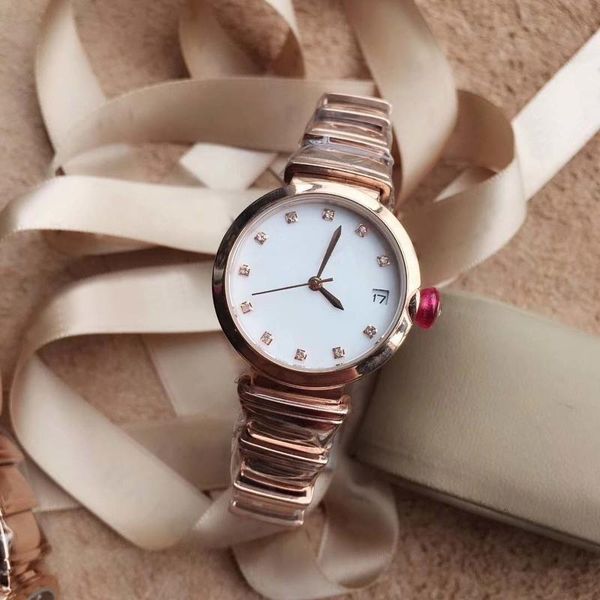 29mm white diamond dial rose gold stainless steel bracelet womens watches quartz movement ladies watch solid case back, Slivery;brown
29mm white diamond dial rose gold stainless steel bracelet womens watches quartz movement ladies watch solid case back, Slivery;brown