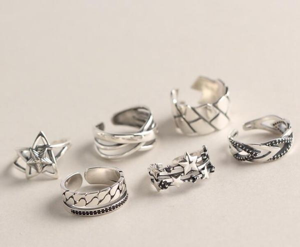 1pc punk rock authentic s925 sterling silver fine jewelry vintage retro ins geometric twisted /chain link ring open adjust j437, Golden;silver
1pc punk rock authentic s925 sterling silver fine jewelry vintage retro ins geometric twisted /chain link ring open adjust j437, Golden;silver