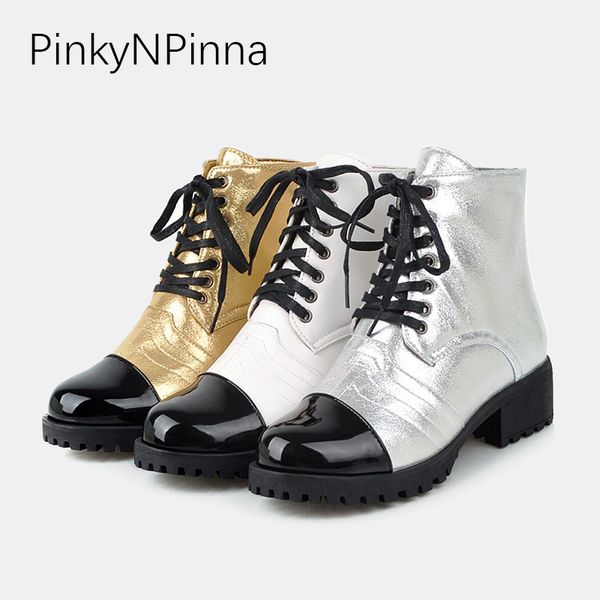 2019 new arrival ankle british boots female patent leather lace up round toe chunky heels sequined cloth bling plush warm martin shoes woman, Black
2019 new arrival ankle british boots female patent leather lace up round toe chunky heels sequined cloth bling plush warm martin shoes woman, Black