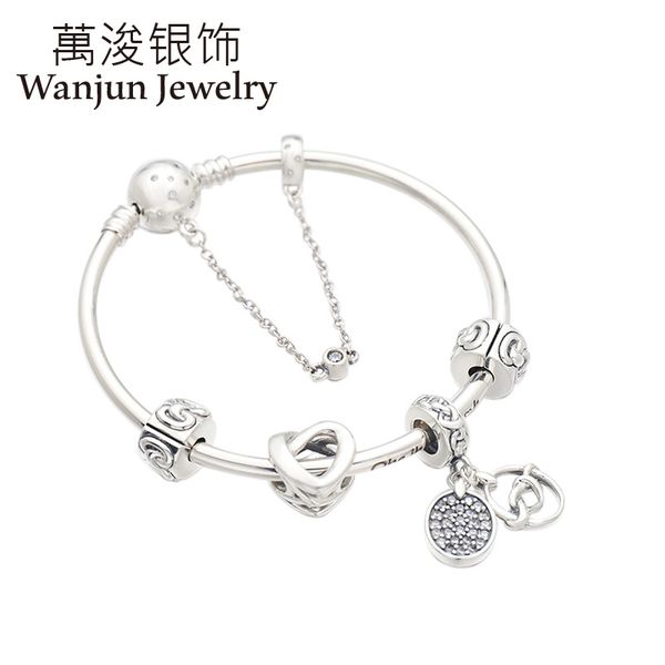 wanjun jewelry 100% 925 sterling silver new mind interleaving fashion simple string decoration amulet bracelets beads charm set, Golden;silver
wanjun jewelry 100% 925 sterling silver new mind interleaving fashion simple string decoration amulet bracelets beads charm set, Golden;silver
