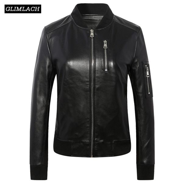 genuine leather jackets women slim monton jacket fashion motorcycle female sheepskin coats plus size zipper leather outerwear, Black
genuine leather jackets women slim monton jacket fashion motorcycle female sheepskin coats plus size zipper leather outerwear, Black