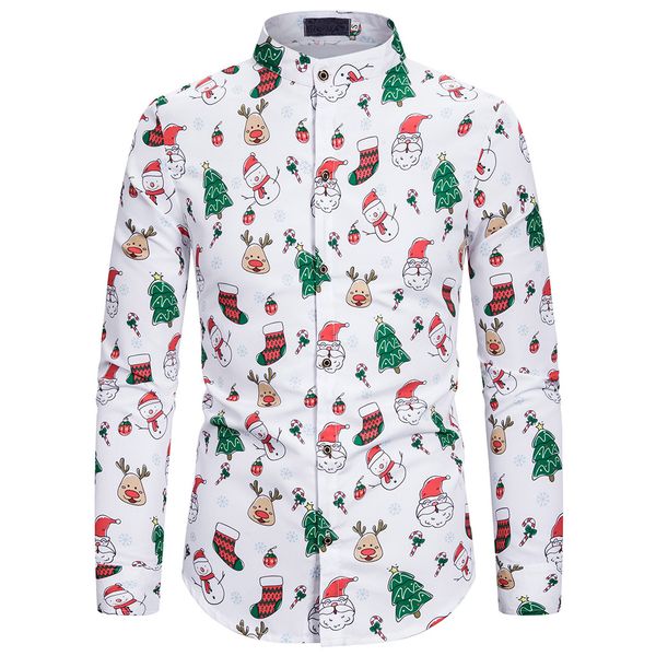 mjartoria men's christmas shirt long sleeve snowman christmas tree slim casual long sleeve lapel shirt 2019, White;black
mjartoria men's christmas shirt long sleeve snowman christmas tree slim casual long sleeve lapel shirt 2019, White;black