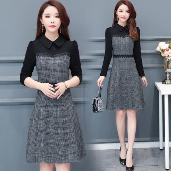 autumn new korean version of the large size fake two-piece lace bottoming skirt, Black;gray
autumn new korean version of the large size fake two-piece lace bottoming skirt, Black;gray