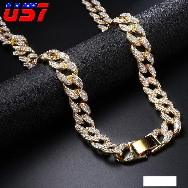 us7 rock 15mm miami curb cuban hip hop rapper necklace for men gold crystal iced out clasp link bling bling chain jewelry choke, Silver
us7 rock 15mm miami curb cuban hip hop rapper necklace for men gold crystal iced out clasp link bling bling chain jewelry choke, Silver