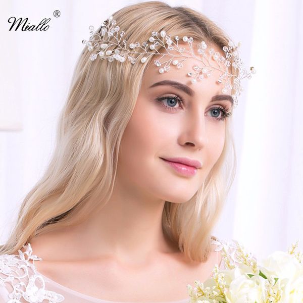 miallo romantic crystal with rhinestone bridal hair vine jewelry headbands wedding hair accessories tiaras and crowns for bride, White;golden
miallo romantic crystal with rhinestone bridal hair vine jewelry headbands wedding hair accessories tiaras and crowns for bride, White;golden