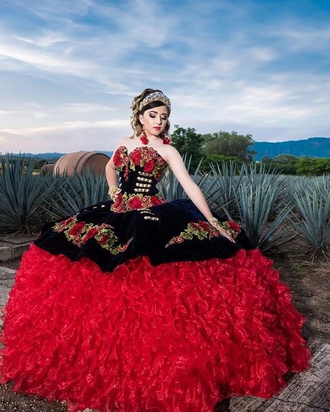 unique organza ruffles quinceanera dresses red and black puffy ball gown prom dresses vintage embroidered sweet 16 dress vestidos de skirts, Blue;red
unique organza ruffles quinceanera dresses red and black puffy ball gown prom dresses vintage embroidered sweet 16 dress vestidos de skirts, Blue;red