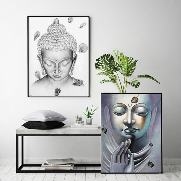 bow meditation buddha statue canvas painting black and white modern buddhist decorative poster home decoration wall art pictures
bow meditation buddha statue canvas painting black and white modern buddhist decorative poster home decoration wall art pictures