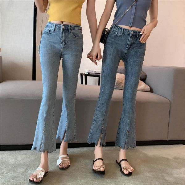 women high waist bottom bell jeans jeans broken solid slim flare denim pants lady skinny split ankle trousers plus size 5xl, Blue
women high waist bottom bell jeans jeans broken solid slim flare denim pants lady skinny split ankle trousers plus size 5xl, Blue