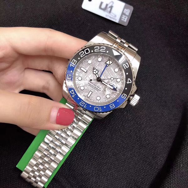 u1 factory automatic mechanical gmt blue black rotating bezel meteorite dial big date sapphire glass 40mm men jubilee watch wristwatches, Slivery;brown
u1 factory automatic mechanical gmt blue black rotating bezel meteorite dial big date sapphire glass 40mm men jubilee watch wristwatches, Slivery;brown