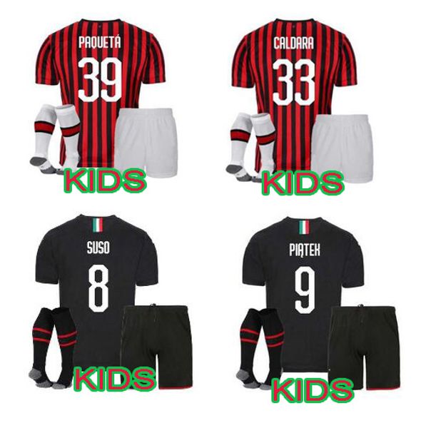 kids kit+socks 19 20 soccer jersey 2019 2020 PIATEK football shirt PAQUETA SUSO CALDARA CUTRONE camisa de futebol ROMAGNOL maillot
kids kit+socks 19 20 soccer jersey 2019 2020 PIATEK football shirt PAQUETA SUSO CALDARA CUTRONE camisa de futebol ROMAGNOL maillot
