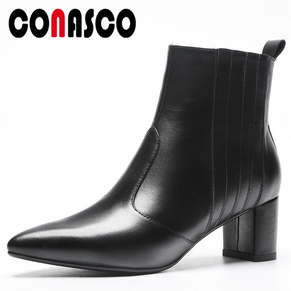 conasco sexy top quality women ankle boots genuine leather rivets party wedding shoes woman high heels short basic boots, Black
conasco sexy top quality women ankle boots genuine leather rivets party wedding shoes woman high heels short basic boots, Black