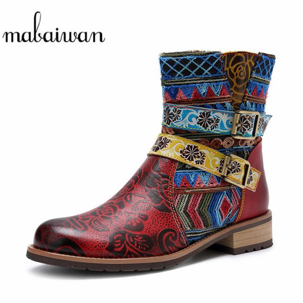 mabaiwan vintage print leather ankle boots women bohemian buckle patchwork shoes women retro elegant short autumn zipper boots, Black
mabaiwan vintage print leather ankle boots women bohemian buckle patchwork shoes women retro elegant short autumn zipper boots, Black