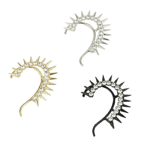 3 color punk rivet ear wrap cuff earings for women fashion rhinestone clip on earrings no pierced 1pc, Silver
3 color punk rivet ear wrap cuff earings for women fashion rhinestone clip on earrings no pierced 1pc, Silver