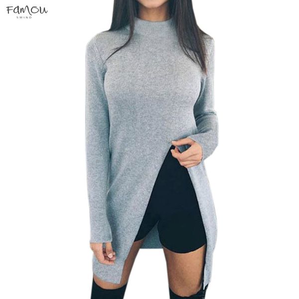 Winter Women Sweater Shirts Long Sleeve Top Knitted Pullovers High Knitwear Split Casual Womens Clothing Fashion Sweaters
Winter Women Sweater Shirts Long Sleeve Top Knitted Pullovers High Knitwear Split Casual Womens Clothing Fashion Sweaters