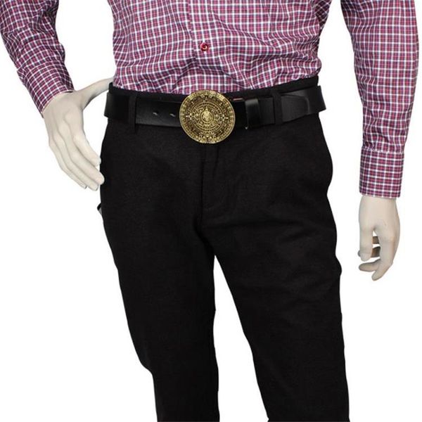 personality aztec gold belt metal buckle round solar calendar men's leather belts punk rock belt women jeans belt hip hop girdle, Black;brown
personality aztec gold belt metal buckle round solar calendar men's leather belts punk rock belt women jeans belt hip hop girdle, Black;brown