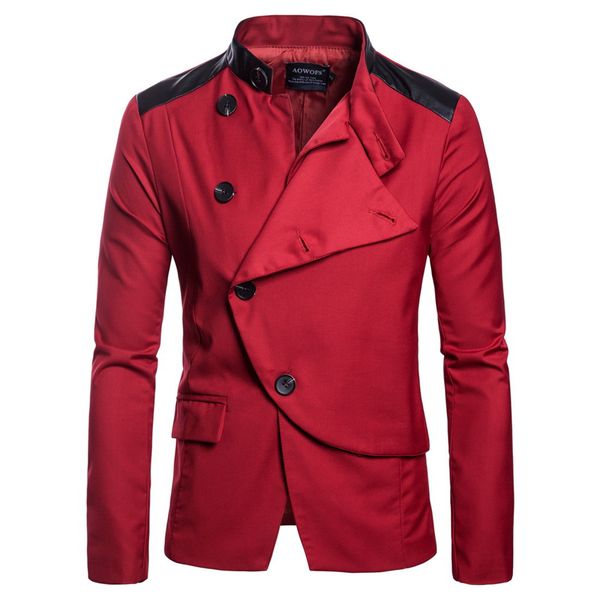 men's suits & blazers fall lapel blazer fashion slim slant placket stitching men business casual, White;black
men's suits & blazers fall lapel blazer fashion slim slant placket stitching men business casual, White;black
