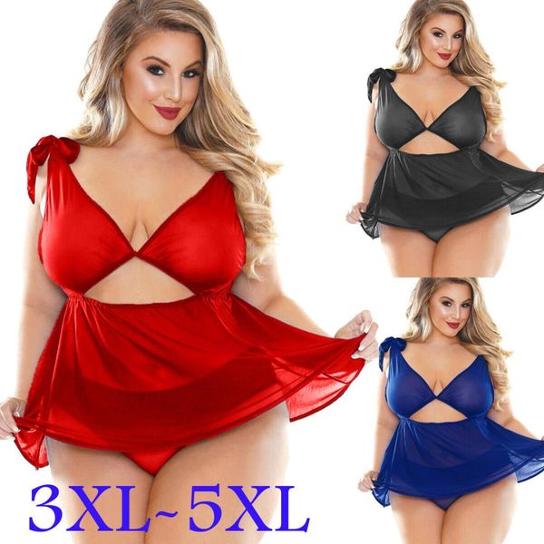women's lace see-through front hole lingerie sleepwear underwear babydoll exotic sets g-string dress plus size, Red;black
women's lace see-through front hole lingerie sleepwear underwear babydoll exotic sets g-string dress plus size, Red;black