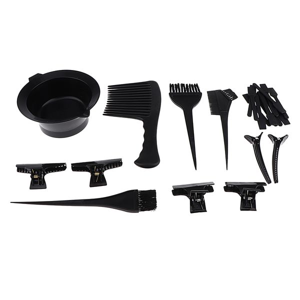 23pcs plastic hair dye coloring tools kit- salon hair color tint mixing bowl brush comb clips set black
23pcs plastic hair dye coloring tools kit- salon hair color tint mixing bowl brush comb clips set black