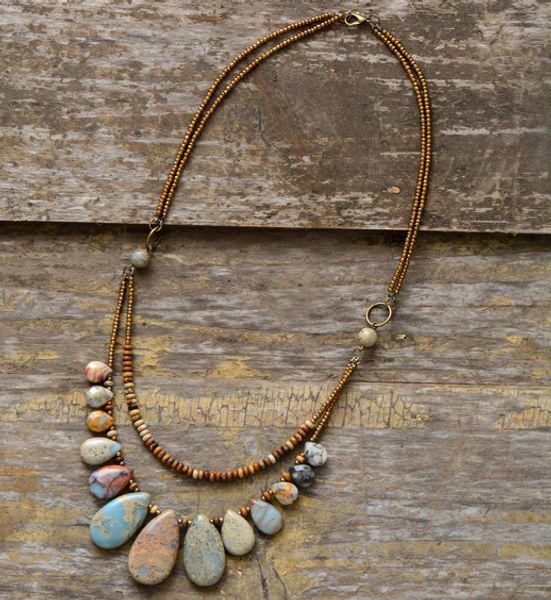 chokers necklaces for women teardrop natural stones seed beads short statement necklace luxury beaded jewelry dropshipping cj191223, Silver
chokers necklaces for women teardrop natural stones seed beads short statement necklace luxury beaded jewelry dropshipping cj191223, Silver