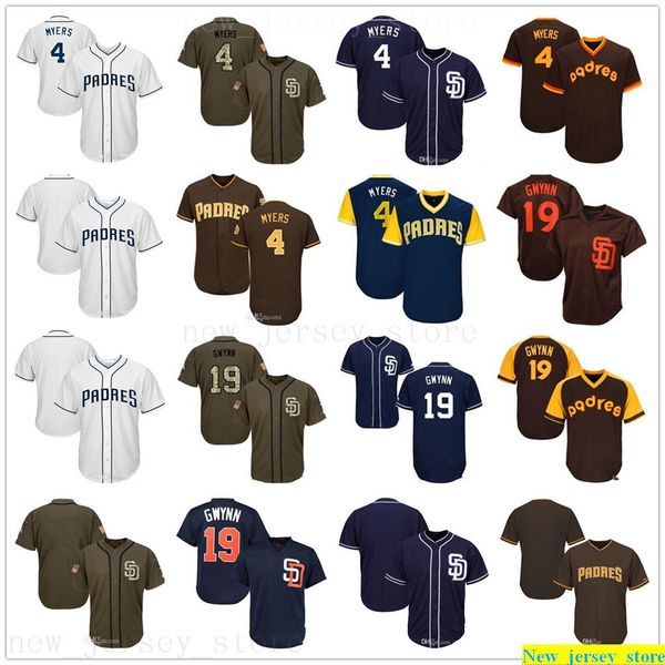2019 men women youth kids baseball jerseys 4 myers 19 gwynn jersey white navy blue brown salute to service players weekend all-star, Blue;black
2019 men women youth kids baseball jerseys 4 myers 19 gwynn jersey white navy blue brown salute to service players weekend all-star, Blue;black