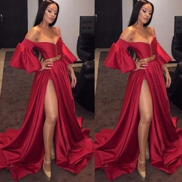 sweet heart neck prom dresses small train evening gowns formal party dress side split robes de soiree, Black;red
sweet heart neck prom dresses small train evening gowns formal party dress side split robes de soiree, Black;red