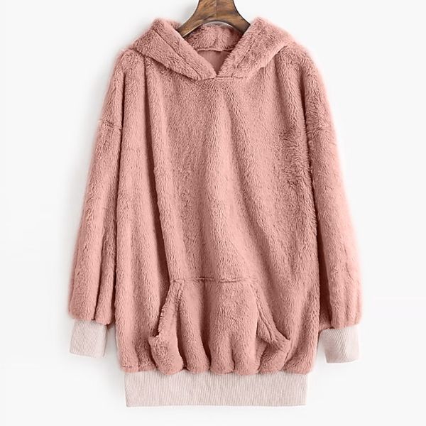 womens sweatshirt hoodies autumn winter warm fleece pure color plush pocket hooded cap casual pullovers blouse moletom 2019, Black
womens sweatshirt hoodies autumn winter warm fleece pure color plush pocket hooded cap casual pullovers blouse moletom 2019, Black