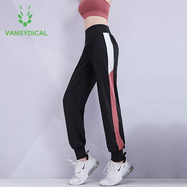 vansydical womens sports running training pants slim spliced colors gym sweatpants outdoor fitness workout joggers trousers, Black;blue
vansydical womens sports running training pants slim spliced colors gym sweatpants outdoor fitness workout joggers trousers, Black;blue