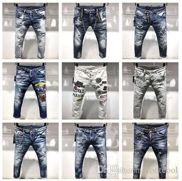 fw 2019 new arrival d2 brand men denim embroidery pants fashion holes trousers italy size 44-54, Blue
fw 2019 new arrival d2 brand men denim embroidery pants fashion holes trousers italy size 44-54, Blue
