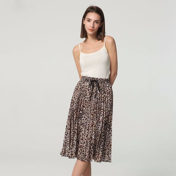 pleated skirt skirts for women stylish leopard print snake polyester mujer drawstring tie elastic waist casual mid calf skirts ba108, Black 
pleated skirt skirts for women stylish leopard print snake polyester mujer drawstring tie elastic waist casual mid calf skirts ba108, Black