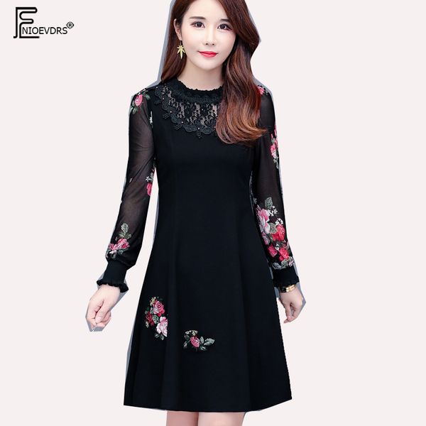 2020 spring basic black dresses women fashion long sleeve a line patchwork mesh sheer floral printed hollow out lace dress d229, Black;gray
2020 spring basic black dresses women fashion long sleeve a line patchwork mesh sheer floral printed hollow out lace dress d229, Black;gray
