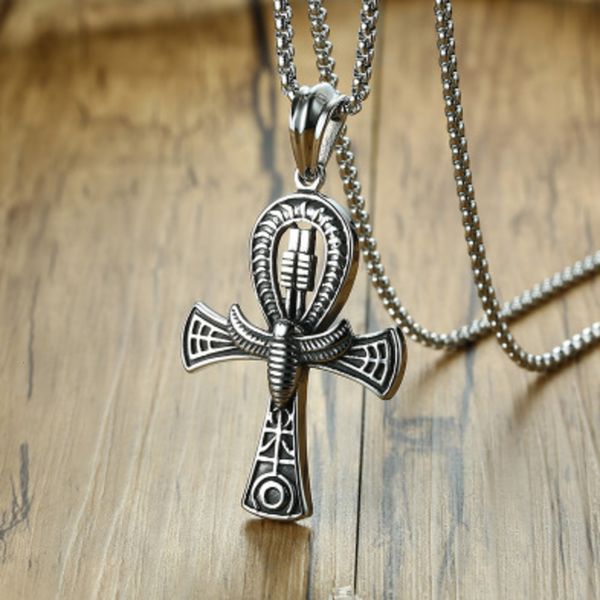 fashion titanium steel man necklace men jewelry 2019 vintage gothic egypt life cross pandent stainless casting chain viking boho, Silver
fashion titanium steel man necklace men jewelry 2019 vintage gothic egypt life cross pandent stainless casting chain viking boho, Silver