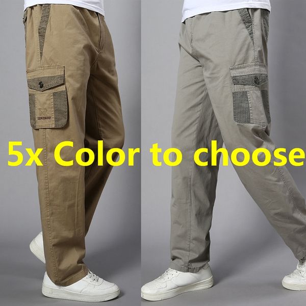plus size big men cargo pants casual elastic waist multi pocket overall cotton male long baggy large trouser 5xl, Black
plus size big men cargo pants casual elastic waist multi pocket overall cotton male long baggy large trouser 5xl, Black