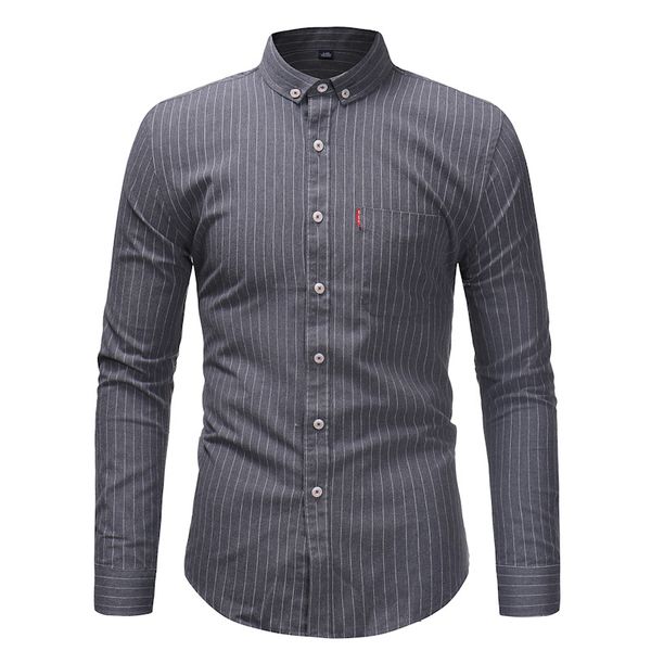 summer new stand colllar vertical striped shirt men slim fit long sleeve mens dress shirts business casual shirt for male sa-8, White;black
summer new stand colllar vertical striped shirt men slim fit long sleeve mens dress shirts business casual shirt for male sa-8, White;black