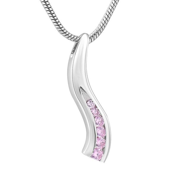 lkj8389 women gift necklace pink crystals inlay bar shape stainless steel cremation jewelry pendant for human/ pet ashes keepsake, Silver
lkj8389 women gift necklace pink crystals inlay bar shape stainless steel cremation jewelry pendant for human/ pet ashes keepsake, Silver