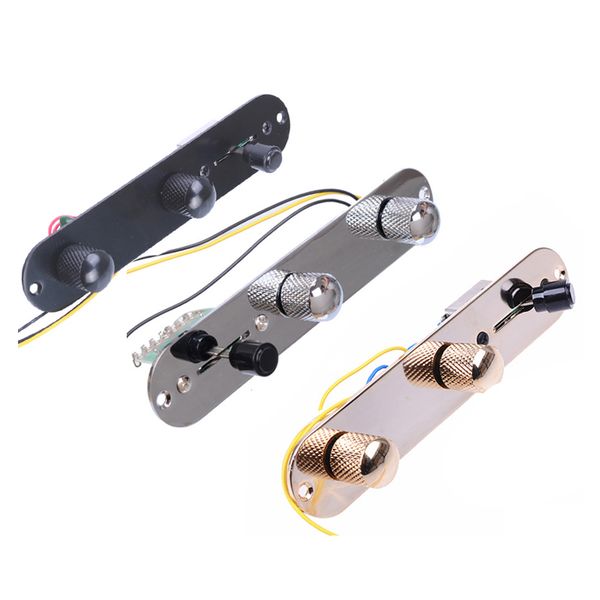3 way wired loaded prewired control plate harness switch knobs for tl tele guitar parts chrome/gold/black
3 way wired loaded prewired control plate harness switch knobs for tl tele guitar parts chrome/gold/black
