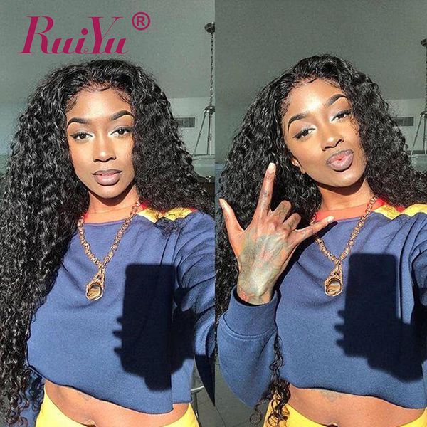ruiyu indian human hair wigs glueless deep wave lace front wig with baby hair pre plucked remy lace wigs 150 180 250 density, Black;brown
ruiyu indian human hair wigs glueless deep wave lace front wig with baby hair pre plucked remy lace wigs 150 180 250 density, Black;brown