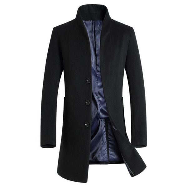 2017 autumn and winter men's jacket business men's coat slim long section overcoat ing, Black
2017 autumn and winter men's jacket business men's coat slim long section overcoat ing, Black
