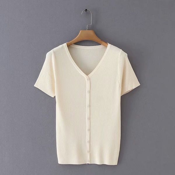 fashion women tb45-19144 european and american fashion v-collar short sleeve t-shirt, White
fashion women tb45-19144 european and american fashion v-collar short sleeve t-shirt, White
