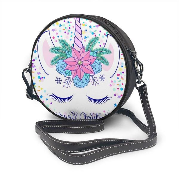 2020 women shoulder bags girls round bags unicorn head with floral wreath confetti women's casual messenger crossbody
2020 women shoulder bags girls round bags unicorn head with floral wreath confetti women's casual messenger crossbody