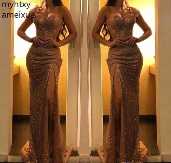 2019 new split sequins evening dresses one shoulder formal women party gowns plus size custom made hi low dress event dress, White;black
2019 new split sequins evening dresses one shoulder formal women party gowns plus size custom made hi low dress event dress, White;black
