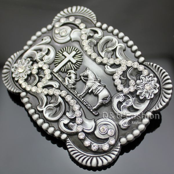 new fashion belt buckle antique silver native 3d cowboy prayer cross horse crystal men, Black;brown
new fashion belt buckle antique silver native 3d cowboy prayer cross horse crystal men, Black;brown