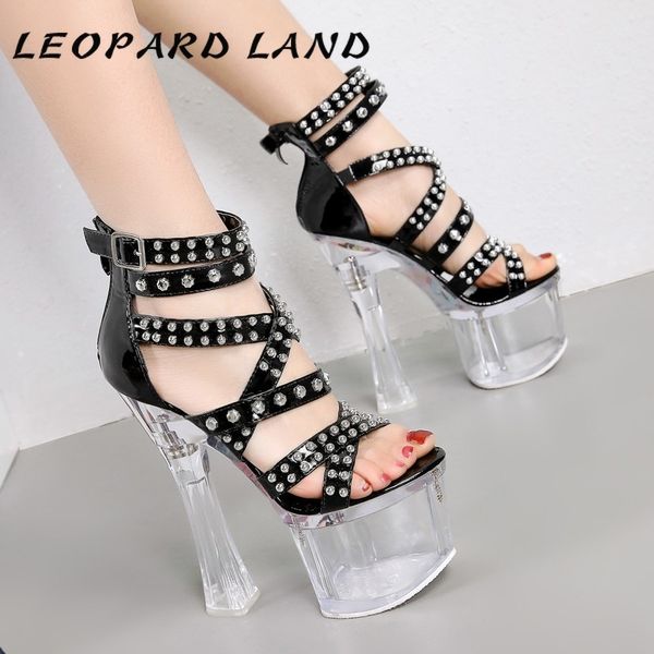 leopard land fashion transparent ultra-high heel women's shoes thick heel rivet waterproof platform hollow women's sandals cwf, Black
leopard land fashion transparent ultra-high heel women's shoes thick heel rivet waterproof platform hollow women's sandals cwf, Black
