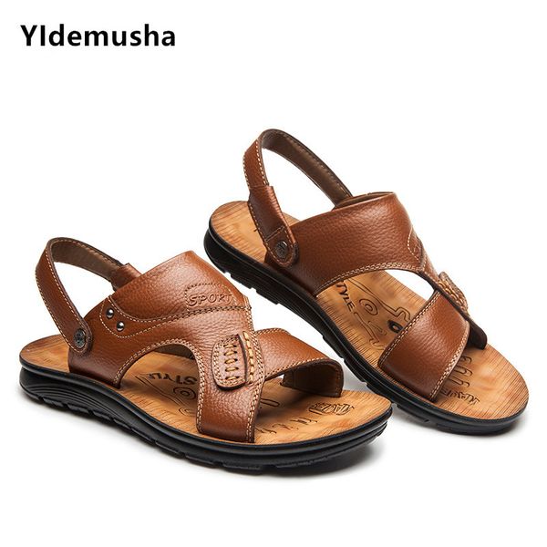 yidemusha 2019 summer men sandals british fashion genuine leather beach shoes mens casual massage non-slip large slippers flats, Black
yidemusha 2019 summer men sandals british fashion genuine leather beach shoes mens casual massage non-slip large slippers flats, Black